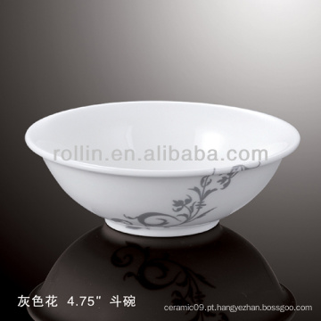 Saudável, durável, branca, porcelana, forno, seguro, cinzento, flor, dinnerware